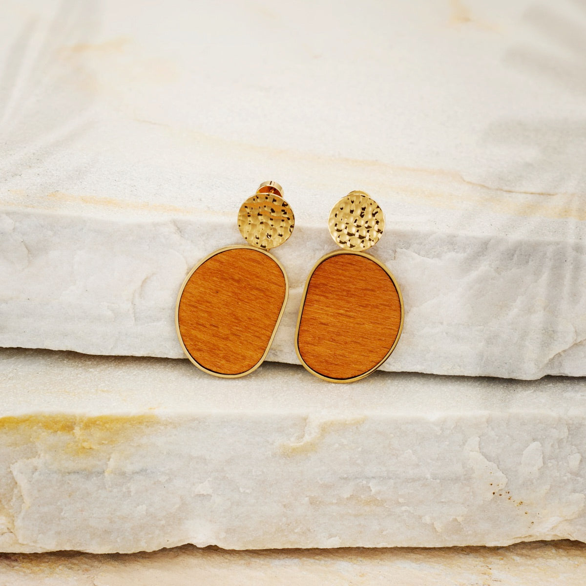 Orecchini Sequoia (Noce/Oro) I