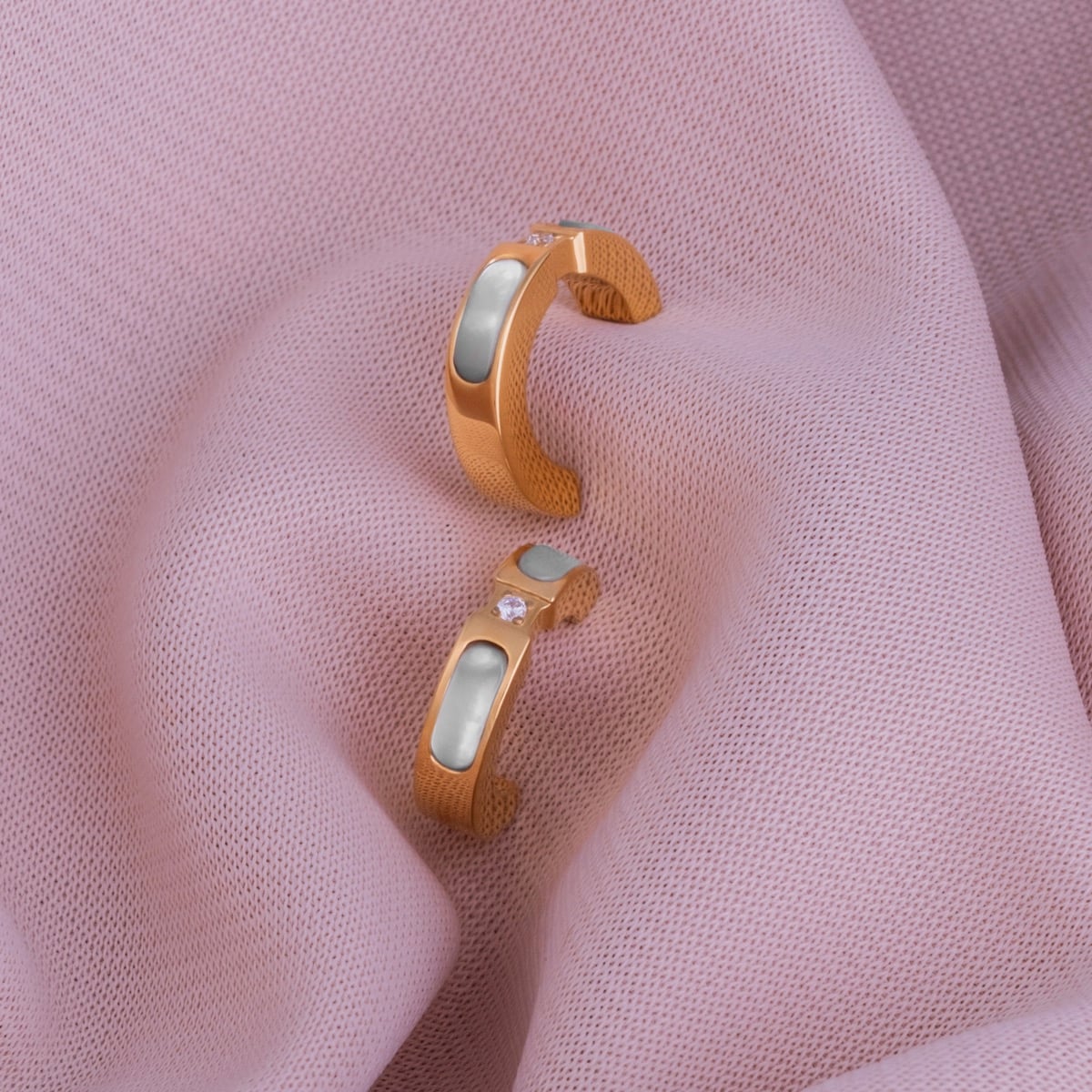 Campania Ohrringe (Perlmutt/Gold)