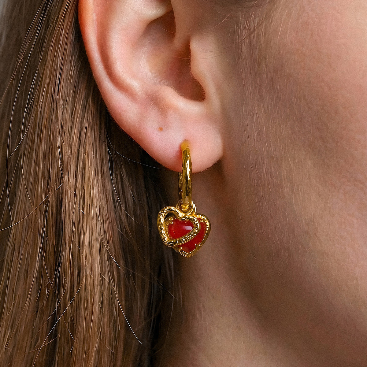 Amorance Ohrringe (Chalcedon/Gold)