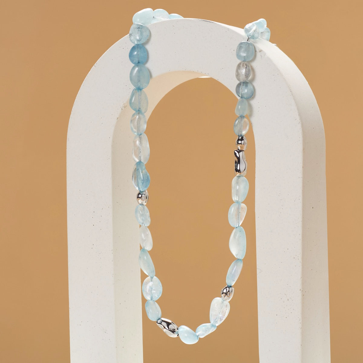 Collana Fireworks (Acquamarina/Argento)