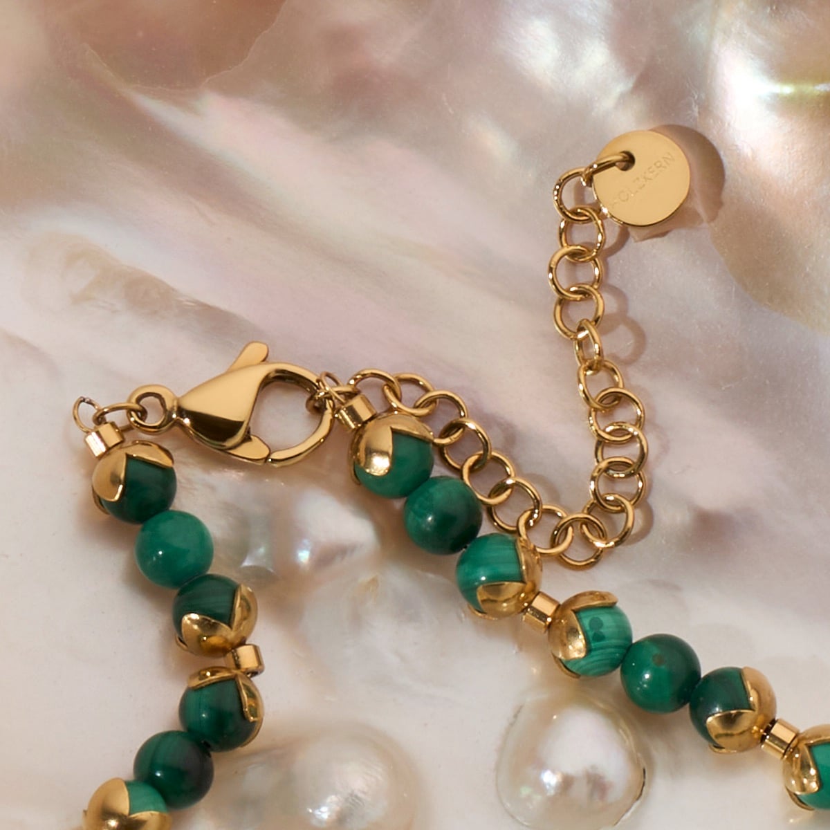 Bracciale Fireworks (Malachite/Oro)
