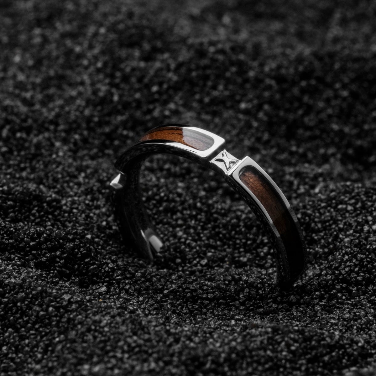 Campania Ring (Walnuss/Silber)