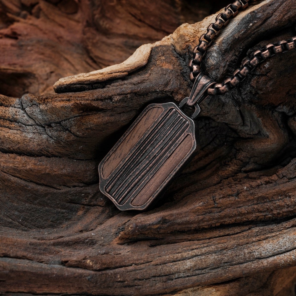 Collana Marked (Noce/Rame)