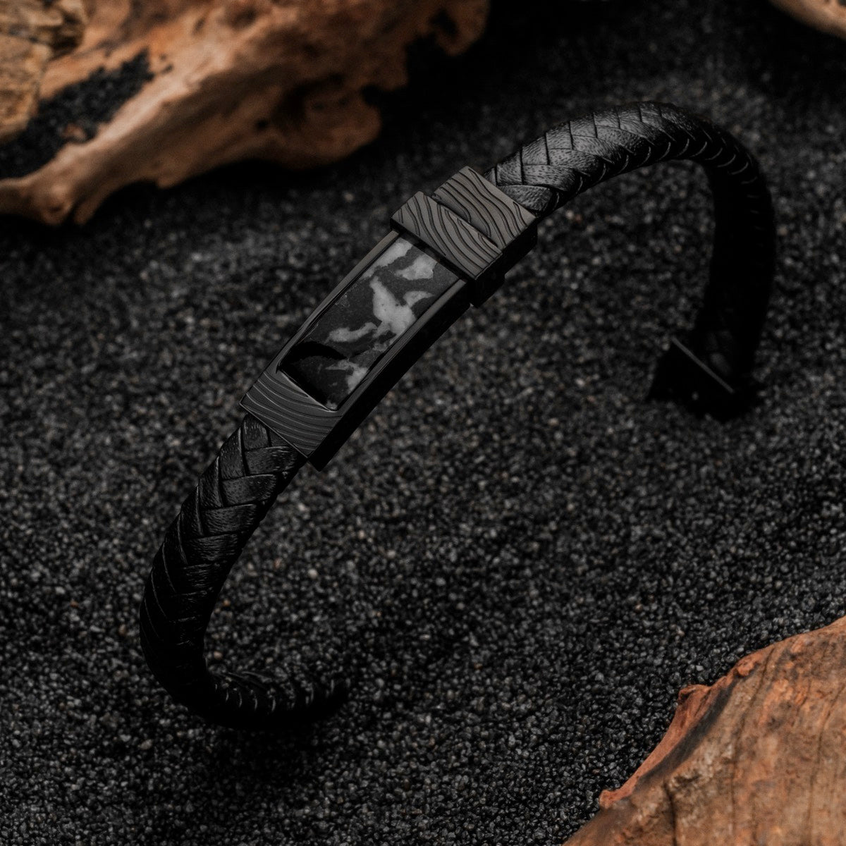Bracciale Wildrider (Agata/Nero)