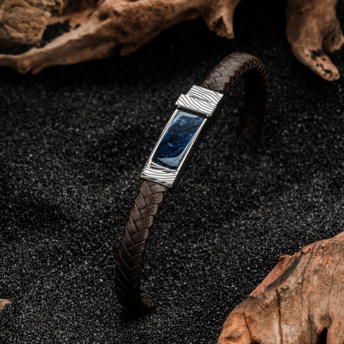 Bracciale Wildrider (Sodalite/Marrone)