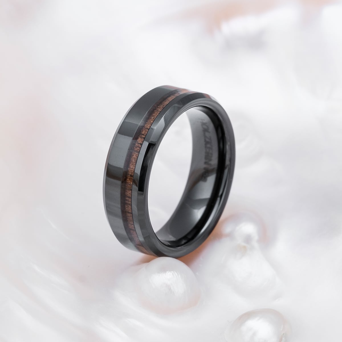 Anello Sumo (Noce/Ceramica)